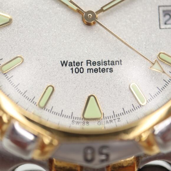 ESQ Swiss Watch Men 36mm Two Tone Date Glitter Dial Stainless Steel New Battery - Picture 7 of 16